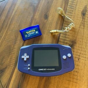 Nintendo Game Boy Advance AGB-001 Indigo Purple Bundle